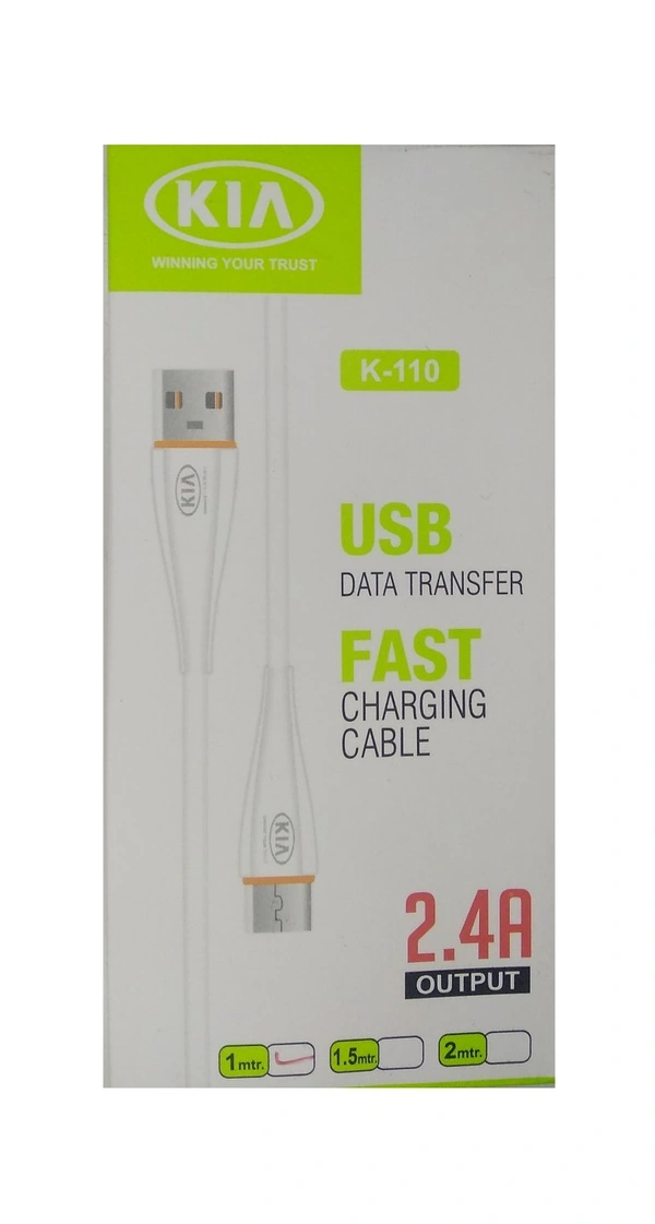 KIA Usb data Cable Type C transfer fast charger cable 2.4A
