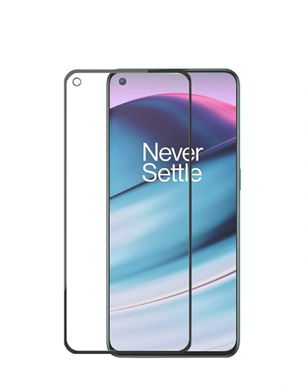 BEHAV Premium Tempered Glass for OnePlus Nord CE 5G / Nord 2 5G (2021) Screen Guard With Camera Cut Full Edge to Edge Coverage (Black)