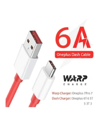 OnePlus 30W Warp Charger 6A Type C Cable Compatible with OnePlus 7T / 7T Pro / 7/7 Pro / 6 / 6T / 5T / 5 / 3T / 3/8 / 8 pro/nord, USB 3.1 Type C Fast Dash Charging Charge Data Cable (one Plus)