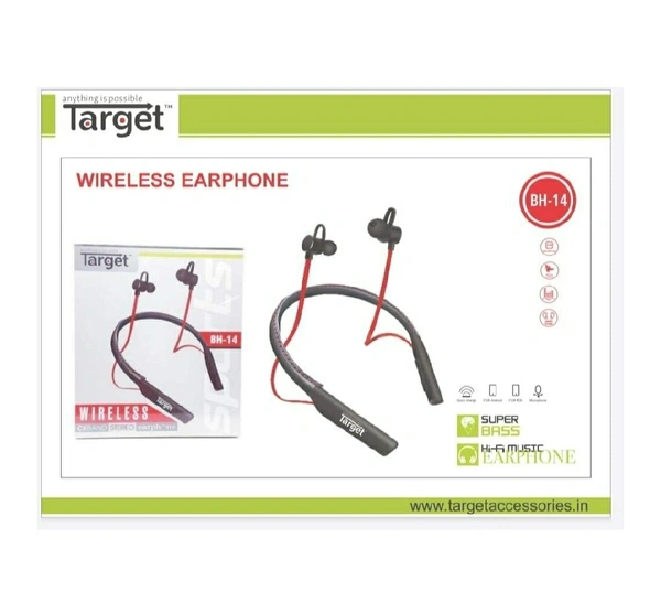 Boat Target BH 14 Wireless Bluetooth In Ear Neckband Headphone with Mic 
