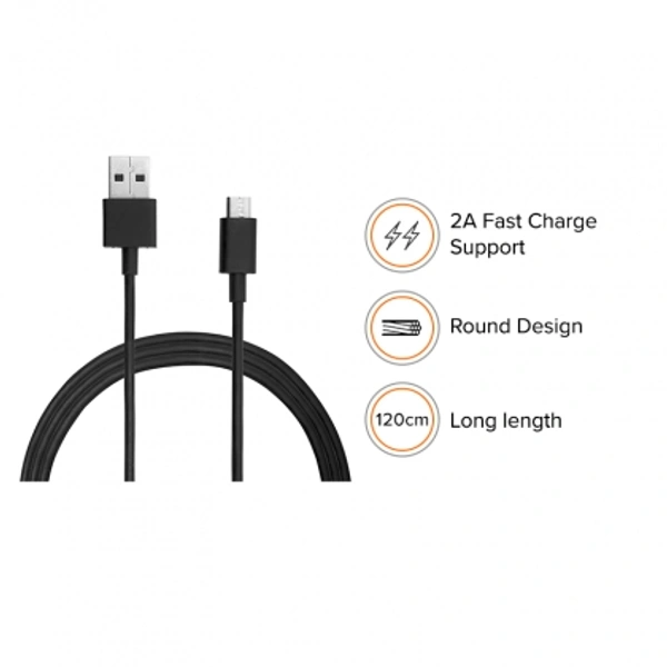 MI  Mi Micro USB Cable (120cm, USB Type A, Black) - black, 120cm