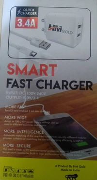 HM Gold Dual Usb Travel Fast Charger 3.4A 