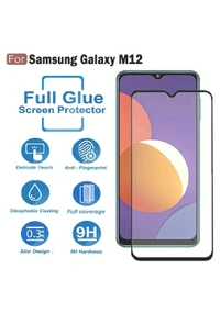 CEDO Samsung M12 / A12 / F12 Tempered Glass | Screen Protector Full Glue Coverage Edge to Edge Tempered Glass for Samsung Galaxy M12 / A12 / F12