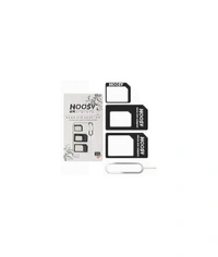 FEDUS (Pack of 1) 4 in 1 Noosy SIM Card Adapter Kit Nano, Micro,Needle for iPhone, Moto E, Nokia 