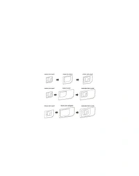 FEDUS (Pack of 1) 4 in 1 Noosy SIM Card Adapter Kit Nano, Micro,Needle for iPhone, Moto E, Nokia 