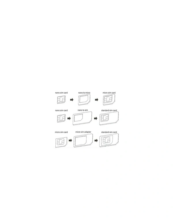 FEDUS (Pack of 1) 4 in 1 Noosy SIM Card Adapter Kit Nano, Micro,Needle for iPhone, Moto E, Nokia 