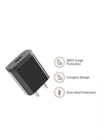 Xiaomi Fast Charger for Mi Xiaomi Redmi 6A/ 7A/Note 5 Pro/6 Pro , Redmi 7,Redmi 6 Like Travel Adapter with Fast Charging Data Cable 5 V For Smart Phone Charger (2.4 Amp Black)