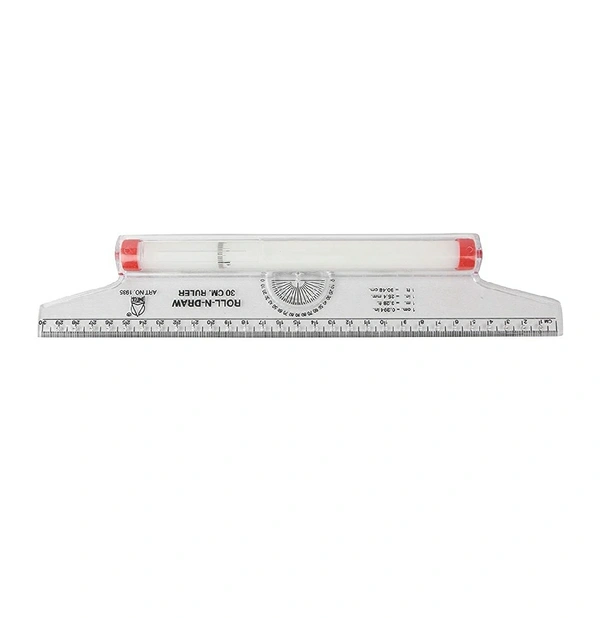 Plastic Multi-use Roll and Draw Ruler Scale (30cm)