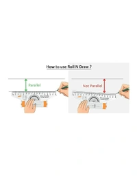 Plastic Multi-use Roll and Draw Ruler Scale (30cm)