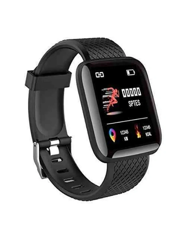 ID116 Plus Bluetooth Fitness Smart Watch for Men Women and Kids Activity Tracker (Black)