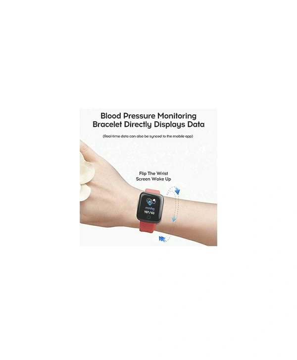 ID116 Plus Bluetooth Fitness Smart Watch for Men Women and Kids Activity Tracker (Black)