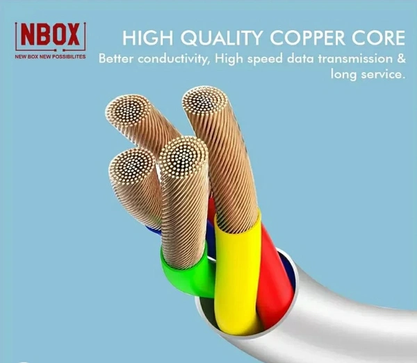 Nbox PVC Type C Charging & Data Cable-Upto5A