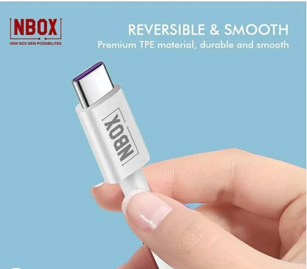 Nbox PVC Type C Charging & Data Cable-Upto5A