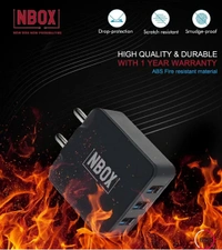 NBox NBOX 3.1A triple usb fast travel adaptor One Micro USB Cable Black