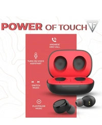 Techfire moonwalk TWS Mini Earbuds Wire less Bluetooth Color-Red