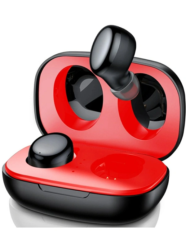Techfire moonwalk TWS Mini Earbuds Wire less Bluetooth Color-Red