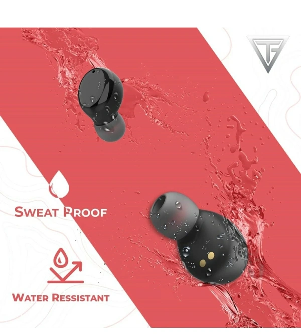 Techfire moonwalk TWS Mini Earbuds Wire less Bluetooth Color-Red