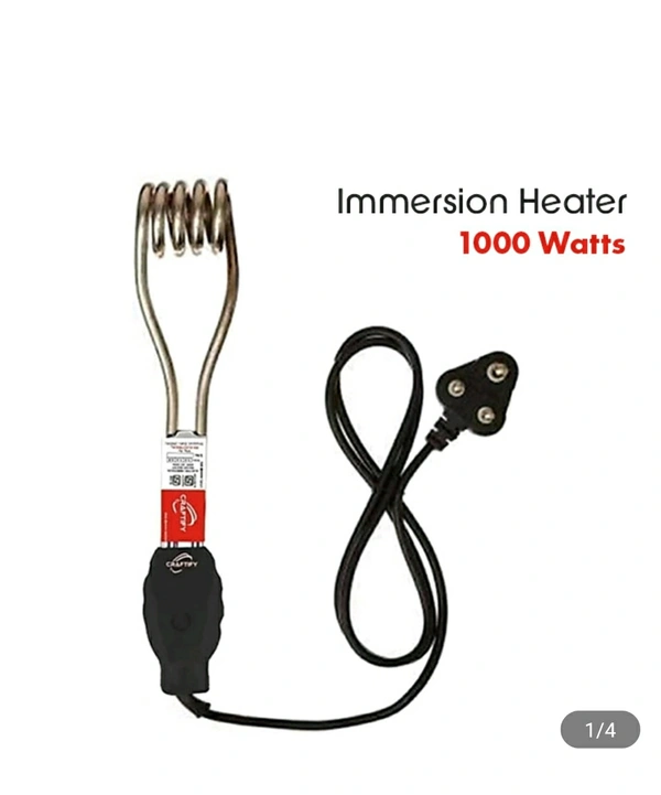 Sunrise High Quality Brass with Nickle plated Immersion Rod Water Heater 1000 Watt