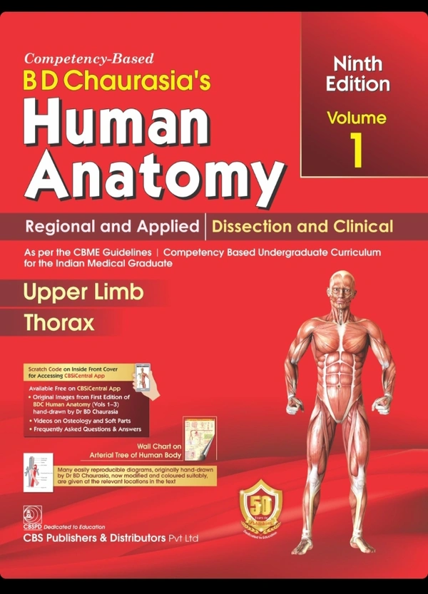 Churasia B D BD CHAURASIAS HUMAN ANATOMY 9ED VOL 1 
