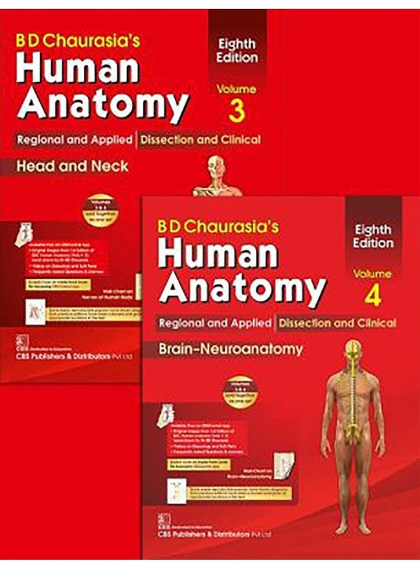 Churasia B D B D Chaurasia's Human Anatomy 4 Volume Set ( Vol.1 to Vol 4) Used Book