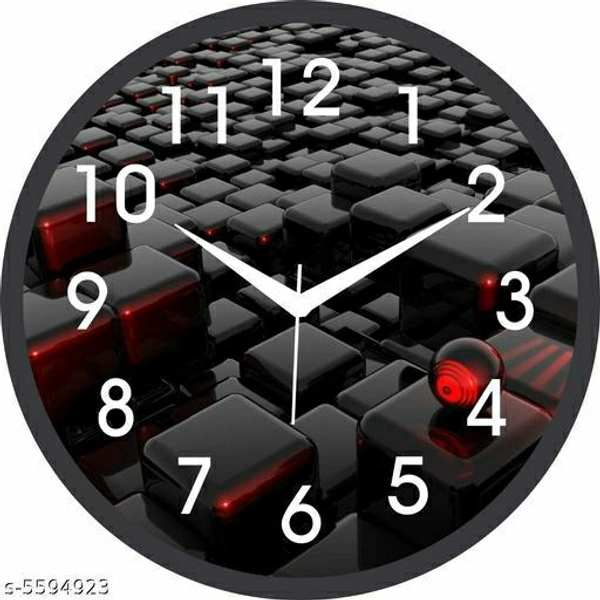 Analog 25 cm X 25 cm Wall Clock  (Multicolor, With Glass, Standard)