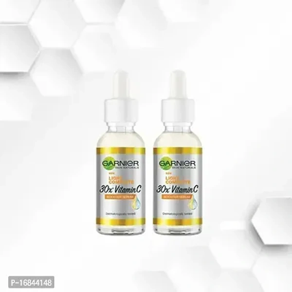 (Pack of  2 -30 ML)  Garnier Skin Naturals, Face Serum, Increases Skins Glow Instantly and Reduces Spots Overtime, Bright Complete Vitamin C Booster, 30 ml - 2