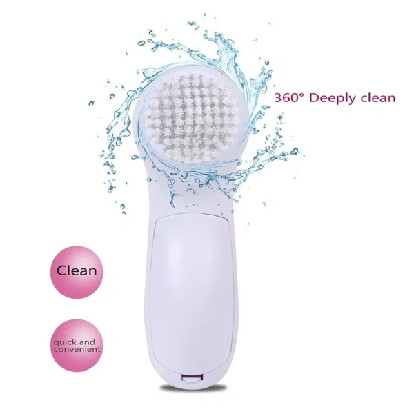 5 in 1 Beauty Care Massager Electric Face Massager Face Cleanser Massager Rechargeable Versatile Portable for Effectively Cleanses Facial Skin Pores