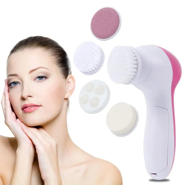 5 in 1 Beauty Care Massager Electric Face Massager Face Cleanser Massager Rechargeable Versatile Portable for Effectively Cleanses Facial Skin Pores