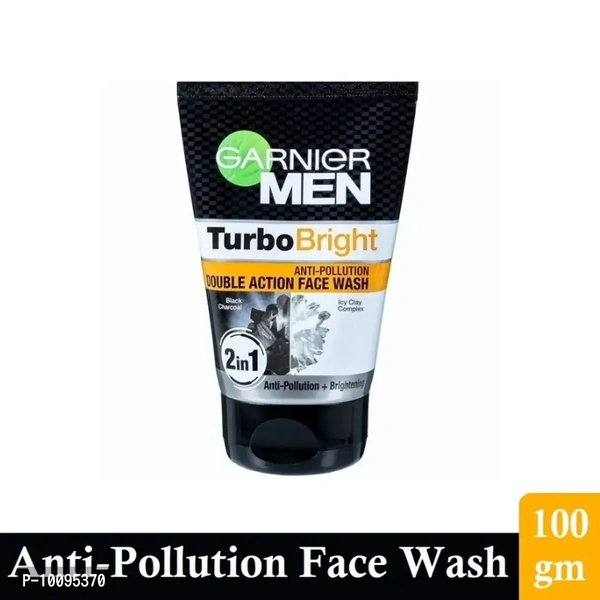 Anti Pollution Double Action Turbo Bright Garnier Men Face Wash - 100gm