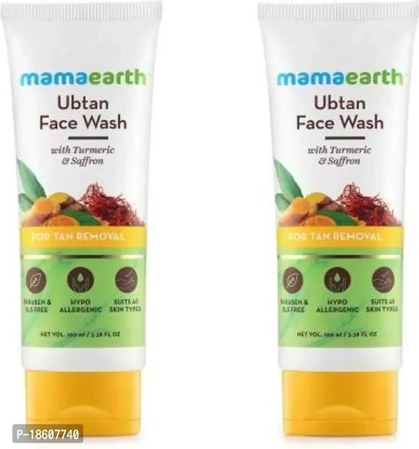 MamaEarth Ubtan Natural with Turmeric  Saffron Face Wash (200 ml)