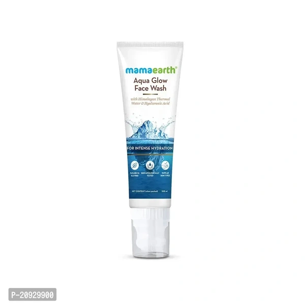 Mamaearth Aqua Glow Face Wash With Himalayan Thermal Water and Hyaluronic Acid for Intense Hydration 100ml