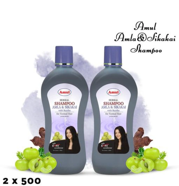 Amul Amla Sikakai Shampoo (pack of 2) - 2x500 ml