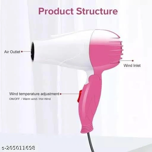 Nova Foldable Hair Dryer for Professional Women Men girls Nova NV-1290 1000 W