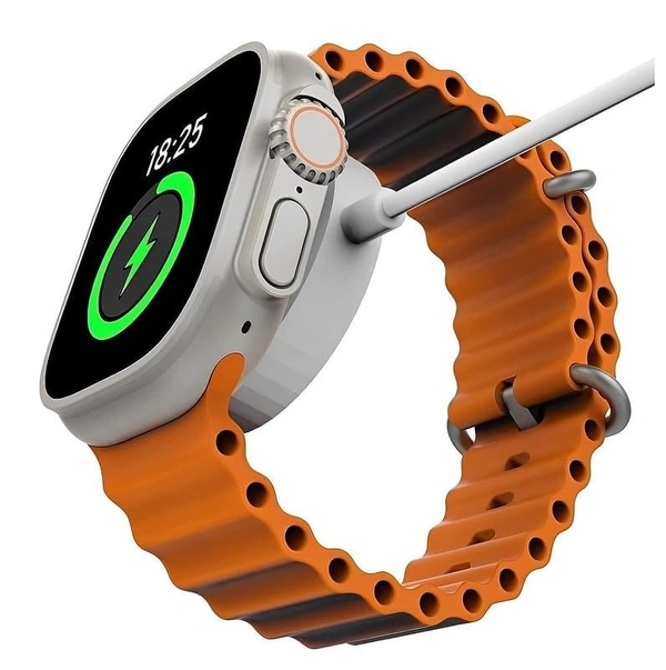 T800 Ultra Smart Watch 1.9 inch Infinite Display,Bluetooth Calling,Heart Rate Tracking, Sports Features (T800 Orange)
