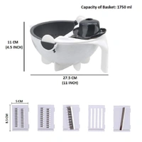 7 in 1 Vegetable Cutter with Drain Basket,Slicer Salad Machine Kitchen Tool Multifunctional Vegetable Mandoline Slicer