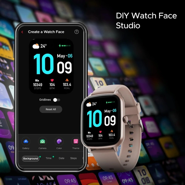 Boat boAt Wave Style Call Smart Watch with Advanced BT Calling Chip,DIY Watch Face Studio, Coins, 1.69" HD Display, Health Ecosystem, Live Cricket Scores, Quick Replies, HR & SpO2(Cherry Blossom)