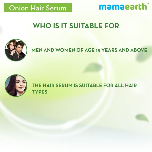Mama Earth Onion Hair Serum with Onion and Biotin for Strong, Frizz-Free Hair - 100 ml  Reduces Frizz & Tangles | Minimizes Hair Breakage