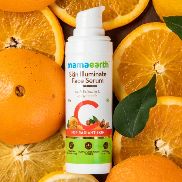 Mama Earth Skin Illuminate Face Serum for Radiant Skin with Vitamin C and Turmeric - 30 g Highly Potent Vitamin C | Gives A Radiant Glow - 30 G