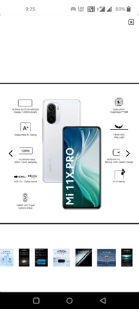 .Mi Mi 11X PRO - Supports HDR10+ display when playing HDR10+ video content, Dual speakersDolby Atmos®Hi-Res Audio and Hi-Res Wireless Audio certified, 8+128GB, 8+256GBLPDDR5+ UFS 3.1