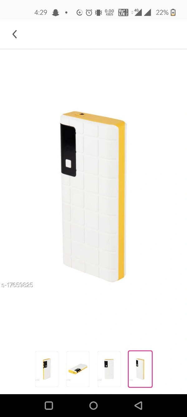 Fancy  20000 mAh Power Banks - yellow, free, 4 Days, no