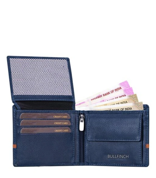 Bullfinch Stylish Men's Blue Wallet - 4 Days, Blue