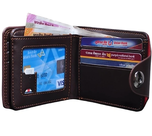 UNCOMMON Men Brown Artificial Leather Wallet - Brown, 4 Days