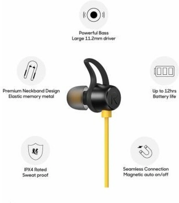 RML_3 Bluetooth Headset - 40 fee, available, yellow , 4 Days, no warranty