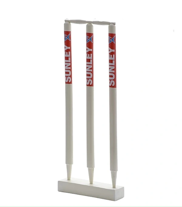 SUNLEY Wooden Wickets set 27'' inches Length(3 Piece Wickets, 2 Bails,1 Base) - 40, 27 cm, available, of 1, 4 Days