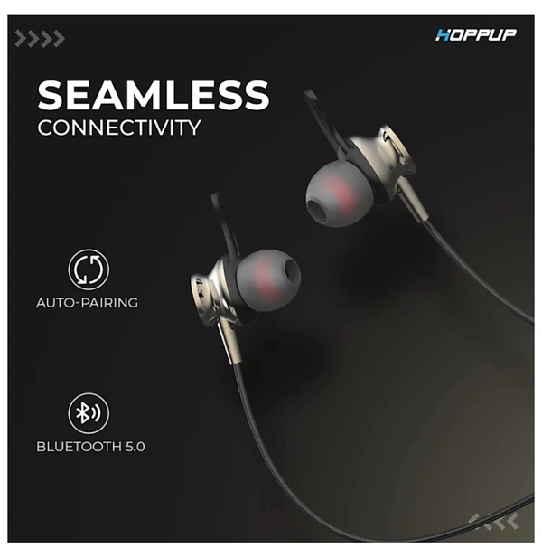 Hoppu HOPPUP Nova with 40 Hours Playtime & Dual Pairing B Bluetooth Headset - 40, 40 hr, available, black, 4 Days