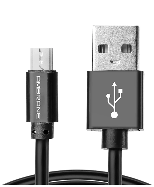 Ambrane ACM-1 1m 1 m Micro USB Cable - 40, available, black, 1, 4 Days