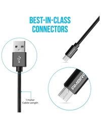 Ambrane ACM-1 1m 1 m Micro USB Cable - 40, available, black, 1, 4 Days