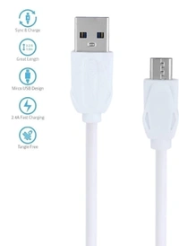 Remembrand 2.4A Fast Charge 1 m Micro USB Cable - 40, available, white, 4 Days