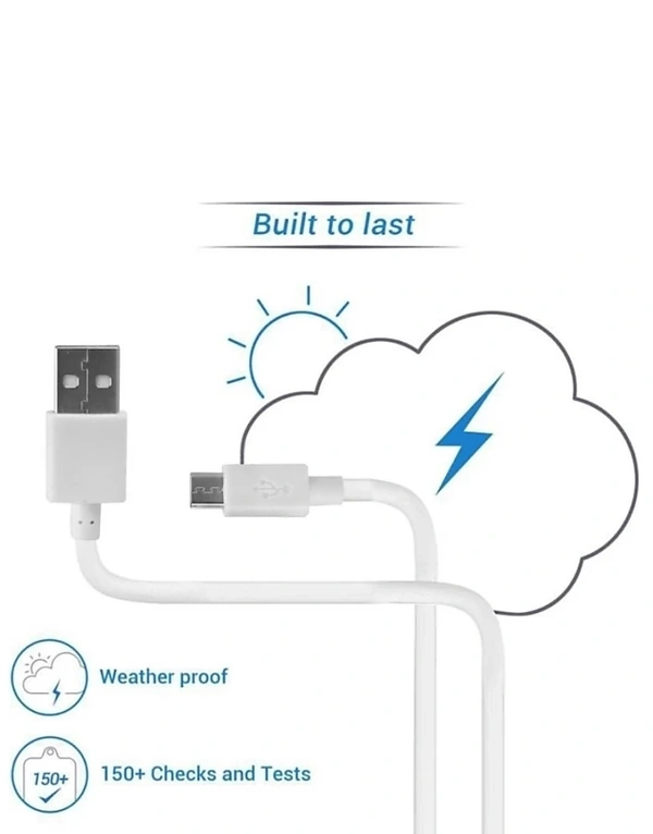 Remembrand 2.4A Fast Charge 1 m Micro USB Cable - 40, available, white, 4 Days
