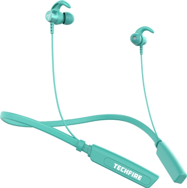 TECHFIRE Fire 500v2 Neckband hi-bass Wireless Bluetooth headphone Bluetooth Headset Battery 40hr - 40, 40 hr, available, Green, 4 Days, 1 year